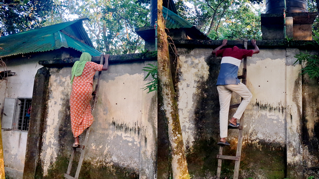 কাঁটাতারের বেড়ায় দুই বছর ধরে ‘বন্দী’ বিধবা, নেই বিদ্যুৎ-পানিও