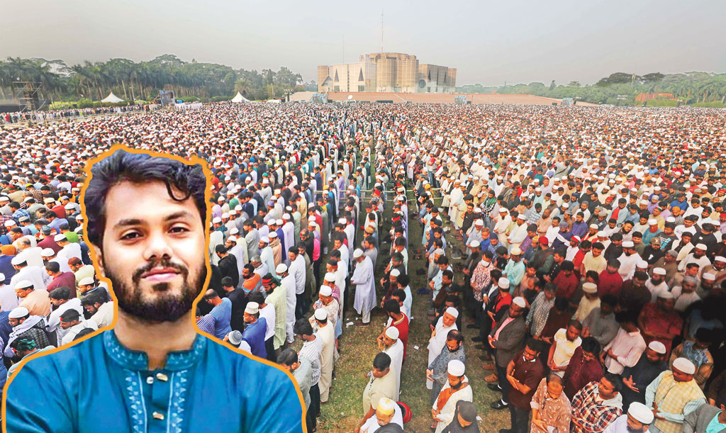 জানাজায় লাখো মানুষ: বিদ্রোহী কবির পাশে চিরঘুমে বিপ্লবী হাদি