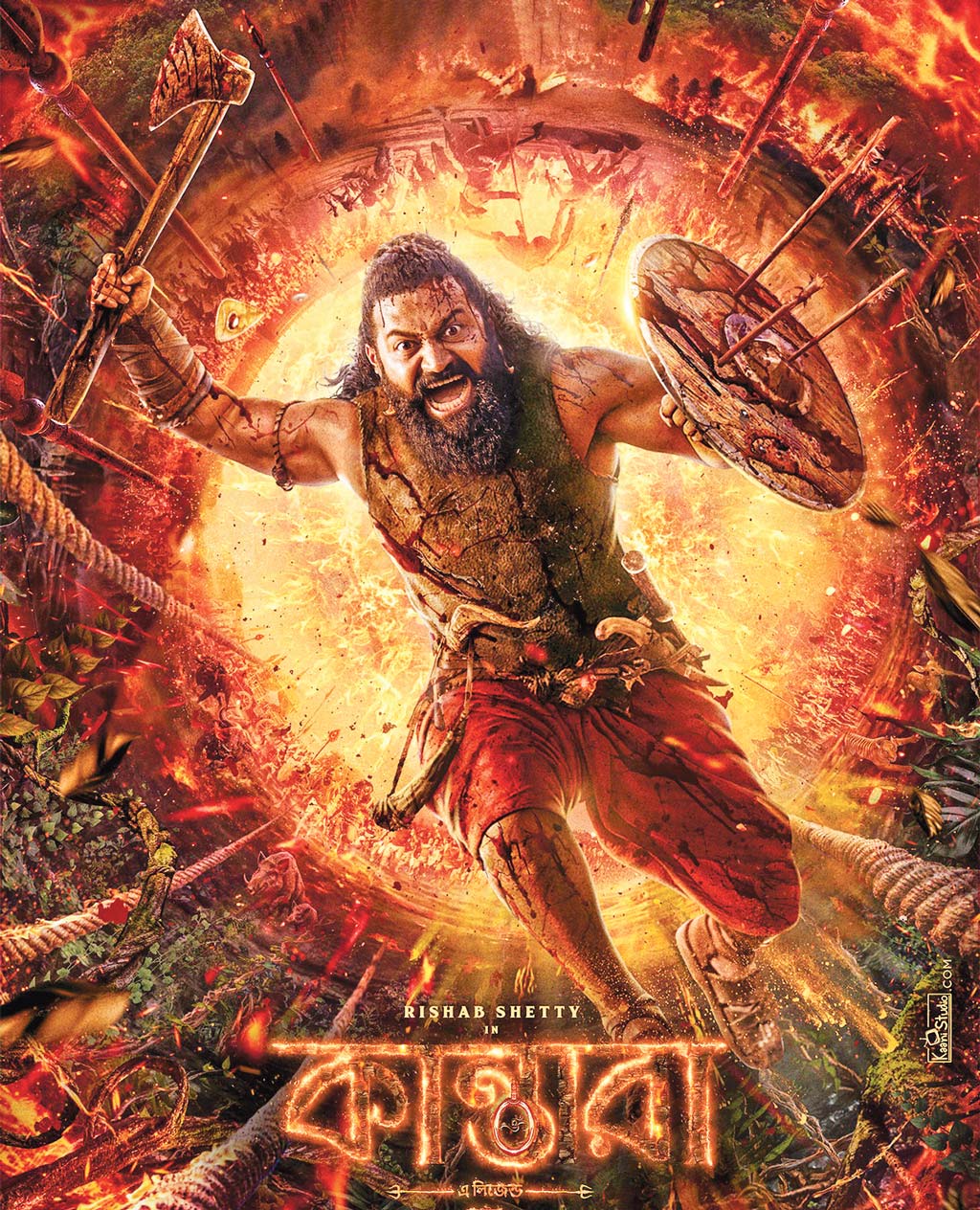 ‘কান্তারা চ্যাপটার ১’ সিনেমার পোস্টার। ছবি: সংগৃহীত