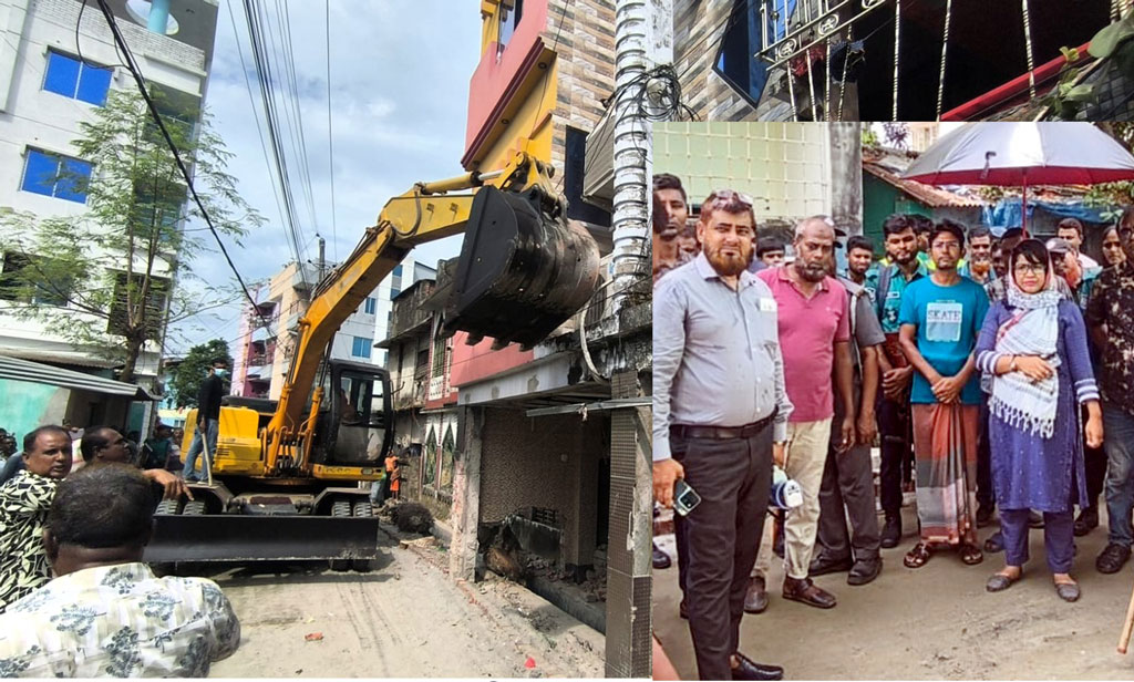 অবৈধ স্থাপনা উচ্ছেদে কেসিসির অভিযান