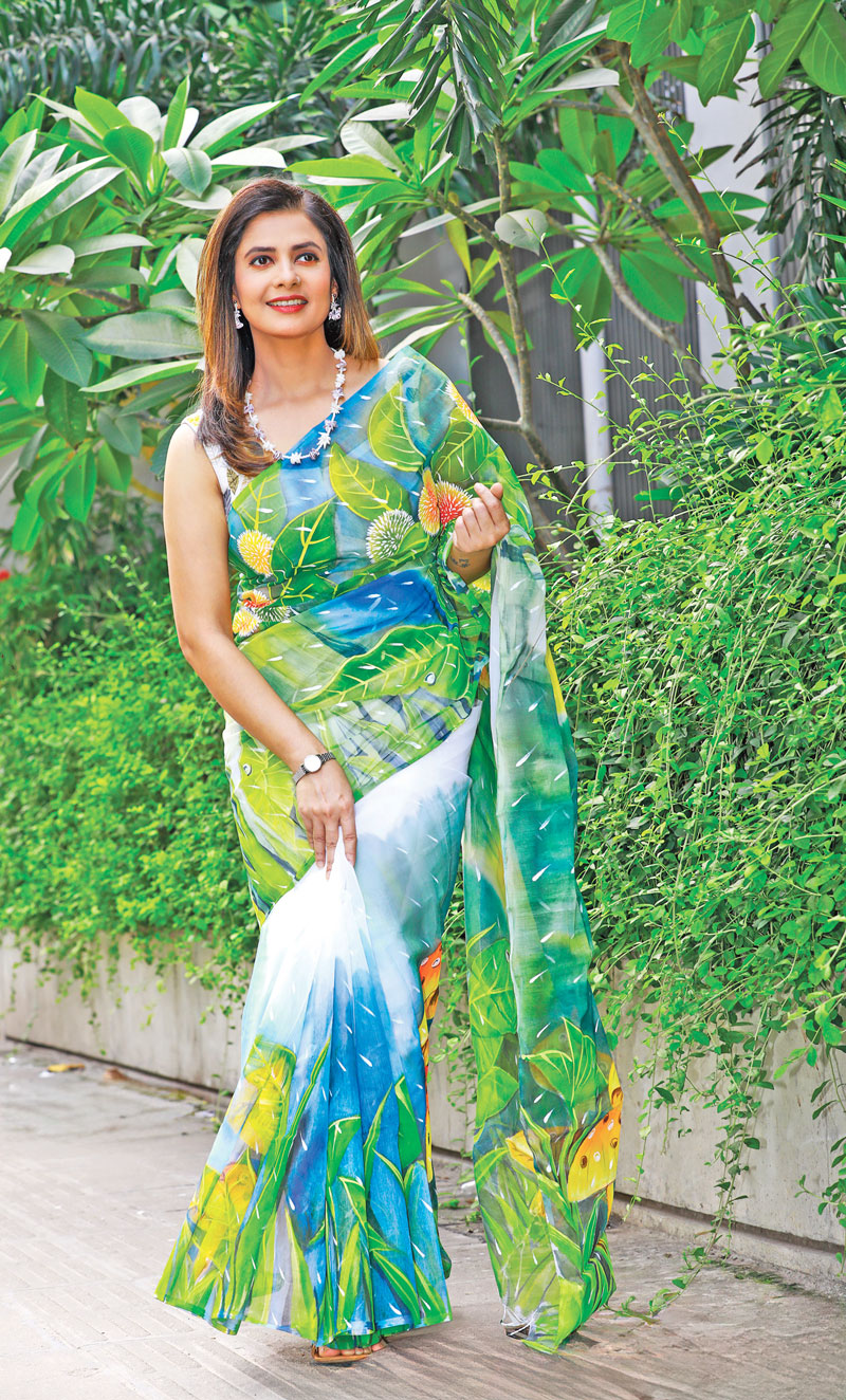 মডেল: রুবাইয়াৎ অদিতি, শাড়ি: যথাশিল্প, ছবি: হাসান রাজা
