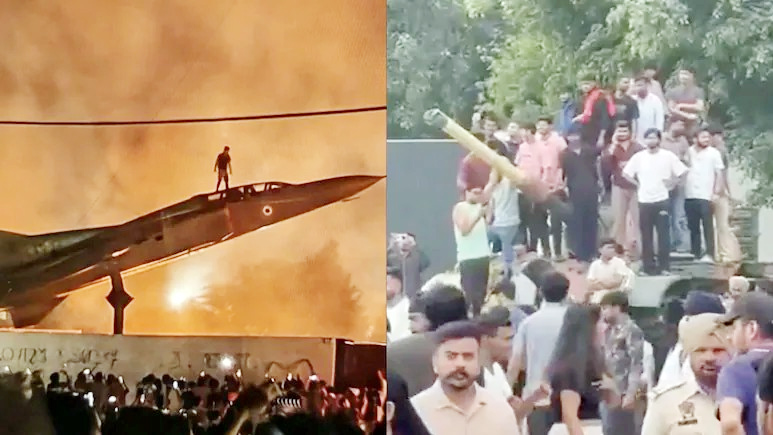 ধর্ষণের অভিযোগে পাঞ্জাবের বিশ্ববিদ্যালয়ে তীব্র আন্দোলন, যুদ্ধবিমান-ট্যাংকের পিঠে উঠে গেলেন শিক্ষার্থীরা