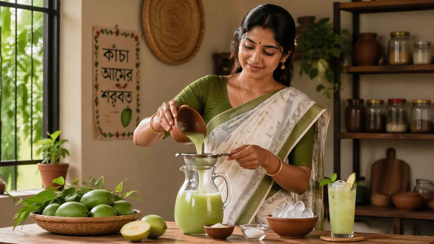 কাঁচা আমের ভিন্ন স্বাদের শরবত