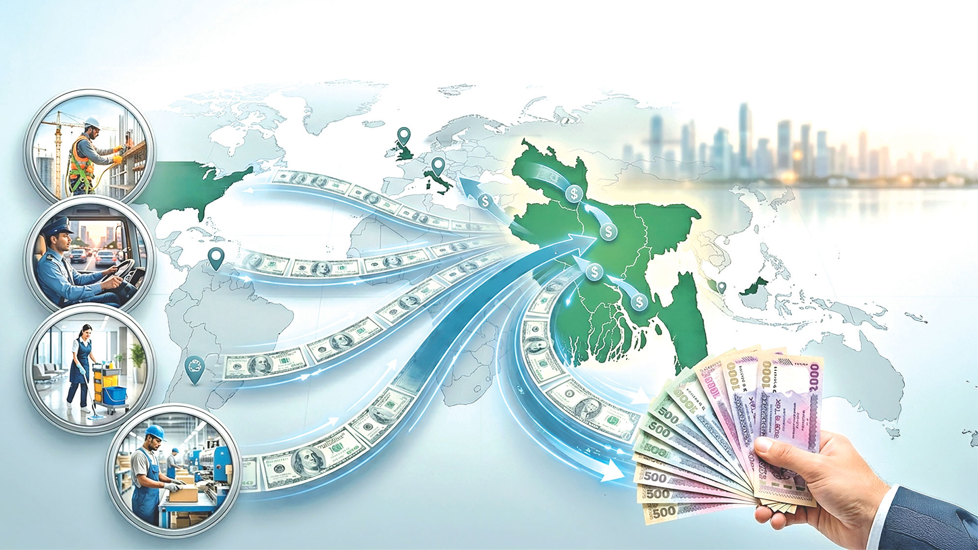 ঈদ-মধ্যপ্রাচ্যে যুদ্ধের প্রভাব: ইতিহাসের সর্বোচ্চ রেমিট্যান্স মার্চে