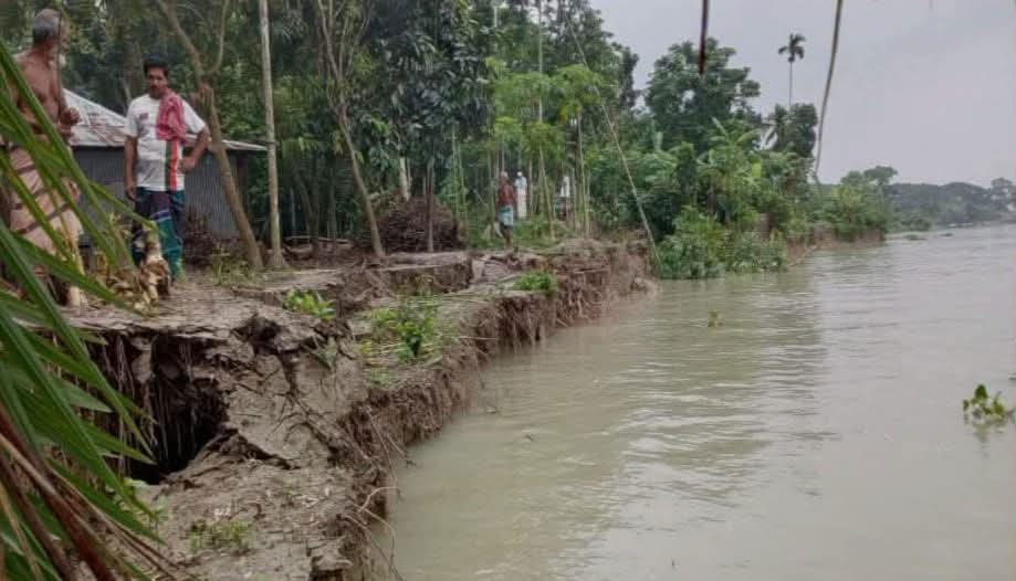 নদীভাঙনে ক্ষতবিক্ষত মুলাদী, চোখের সামনে বিলীন হচ্ছে মানুষের শেষ আশ্রয়