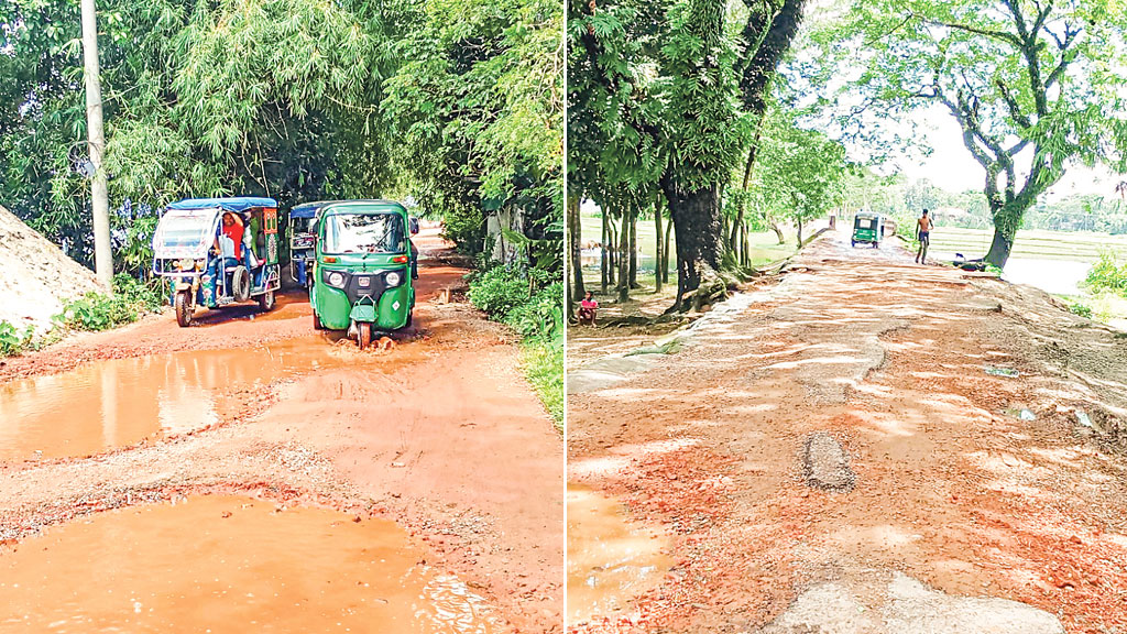 সড়কটি এখন পথের কাঁটা