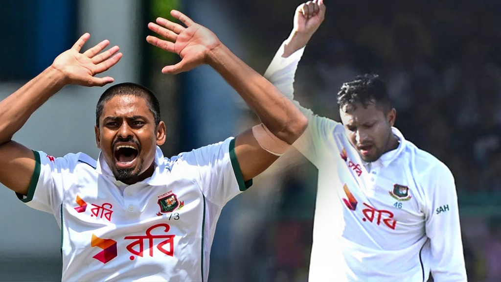 লঙ্কায় স্পিন ভেলকিতে সাকিবের রেকর্ডে ভাগ বসালেন তাইজুল