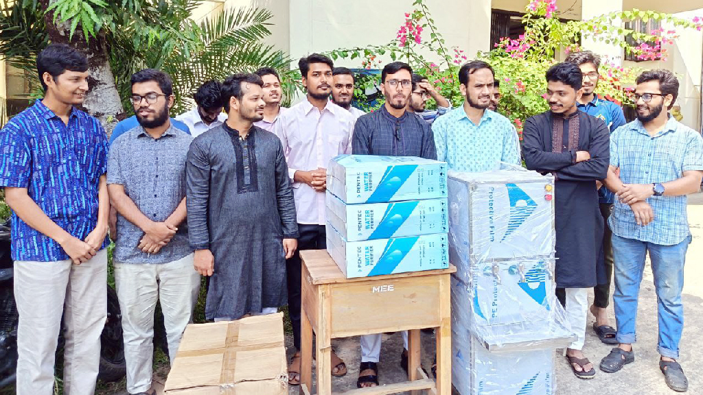শাবির হলগুলোয় পানির ফিল্টার স্থাপন করেছে ছাত্রশিবির