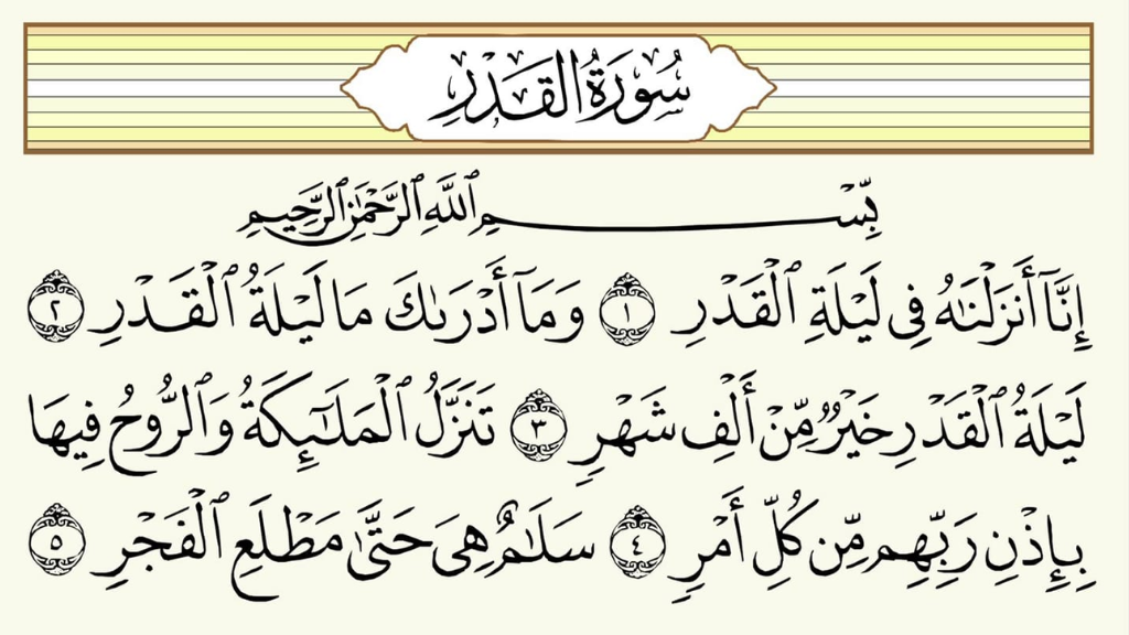 সুরা কদর অর্থসহ বাংলা উচ্চারণ ও শানে নুজুল