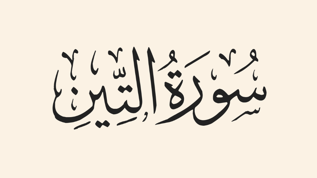 সুরা তিন: আরবি, বাংলা উচ্চারণ, অর্থ ও তাফসির