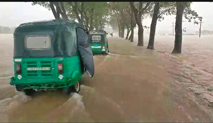 টানা বর্ষণ ও পাহাড়ি ঢলে গোয়াইনঘাটের নিম্নাঞ্চল প্লাবিত