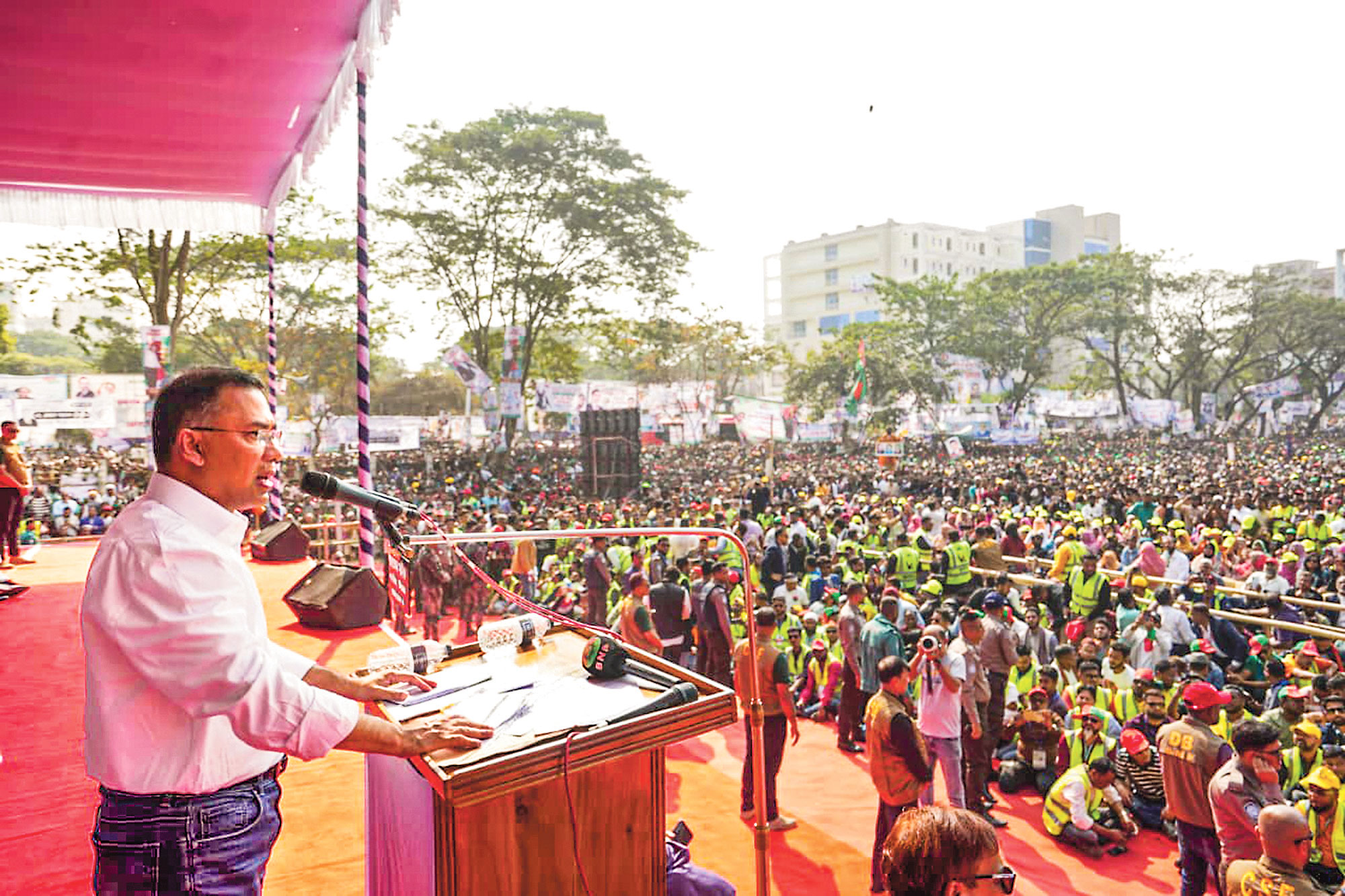 সিলেটে তারেক: দেশ বাঁচাতে ভোট দিন ধানের শীষে