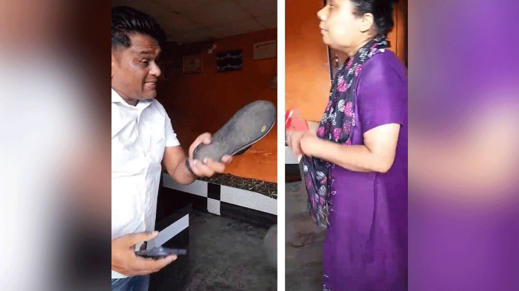 চাঁদাবাজি ঠেকাতে গিয়ে দলের নারী কাউন্সিলরের জুতাপেটা খেলেন বিজেপি নেতা