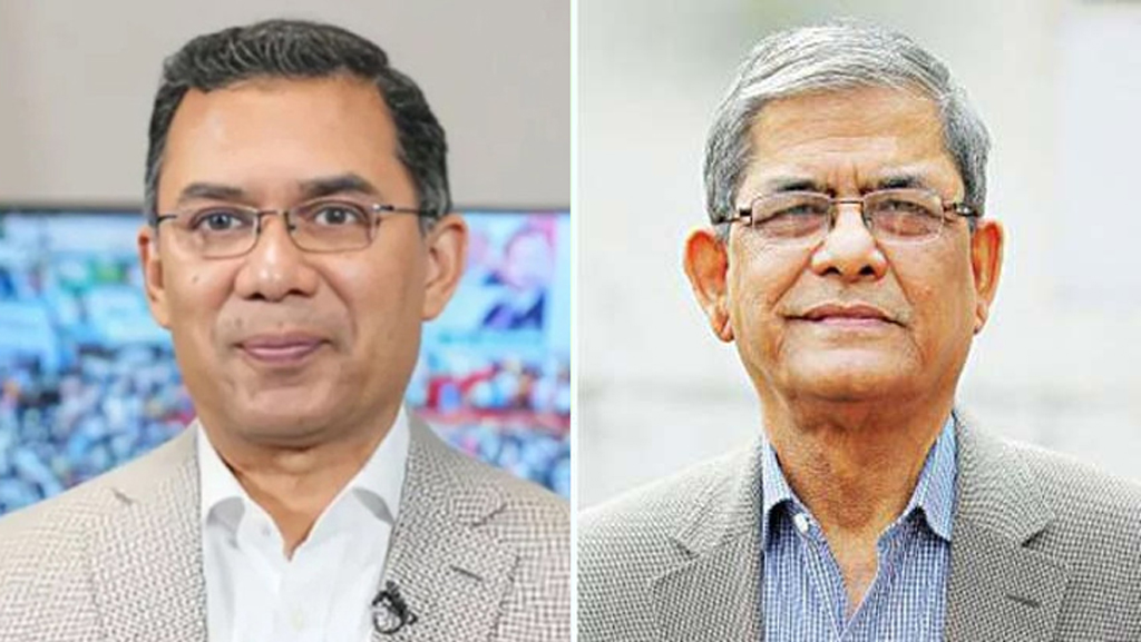 গণ-অভ্যুত্থানে অবদান রাখায় তারেক রহমান ও মির্জা ফখরুলকে সম্মাননা দেবে যুবদল