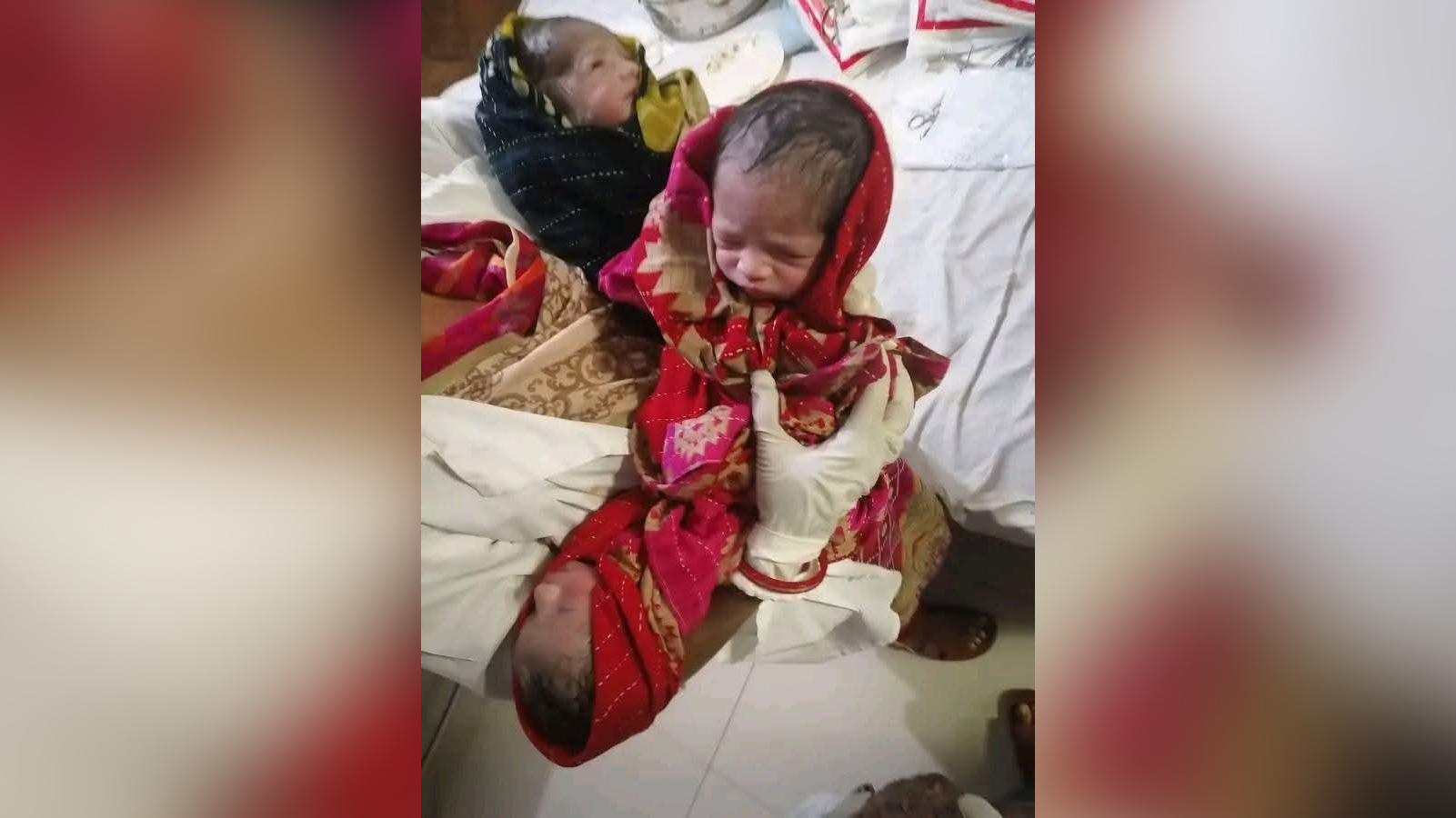 নেছারাবাদে একসঙ্গে তিন কন্যার জন্ম, আনন্দের সঙ্গে দুশ্চিন্তায় পরিবার