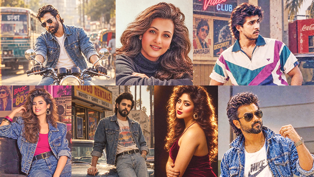 আশির দশকের লুকে মেতেছেন তারকারা