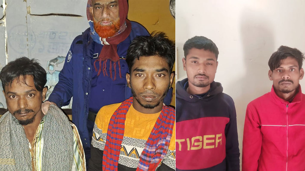 চলন্ত ট্রেনে ফেরিওয়ালা খুন: সিরাজগঞ্জ ও দিনাজপুর থেকে ৪ আসামি গ্রেপ্তার