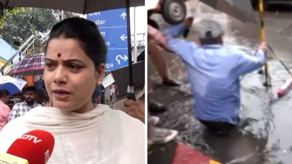 মুম্বাইয়ে মেয়রের সামনেই ম্যানহোলে পড়লেন পৌরকর্মী