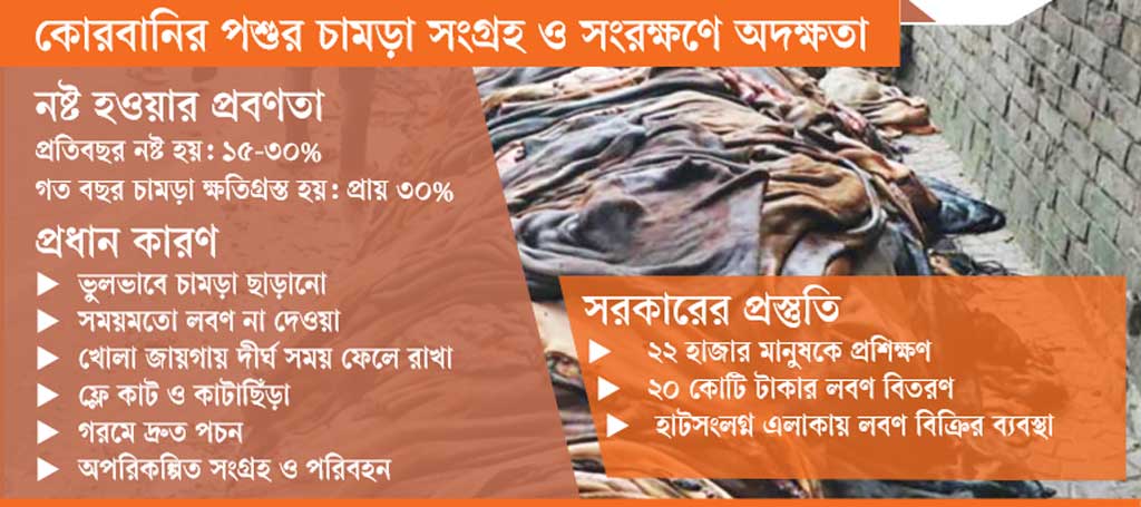 কাঁচা চামড়া নিয়ে পুরোনো শঙ্কা