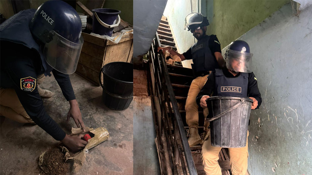 রাজধানীর দারুস সালাম এলাকা থেকে ৬টি ককটেল উদ্ধার