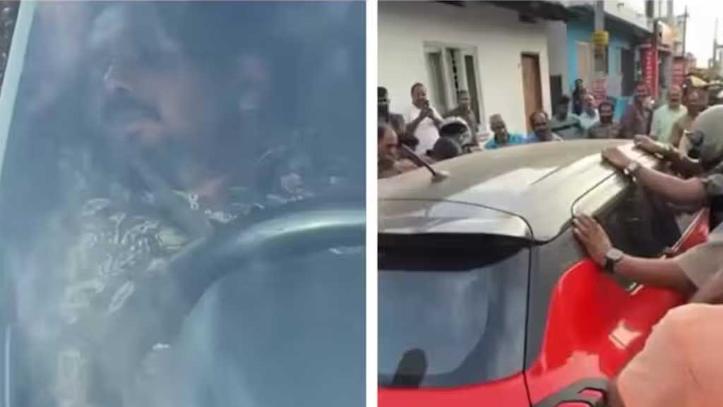 ব্যস্ত সড়কের মাঝে ঘুমিয়ে গেলেন চালক, জাগাল পুলিশ