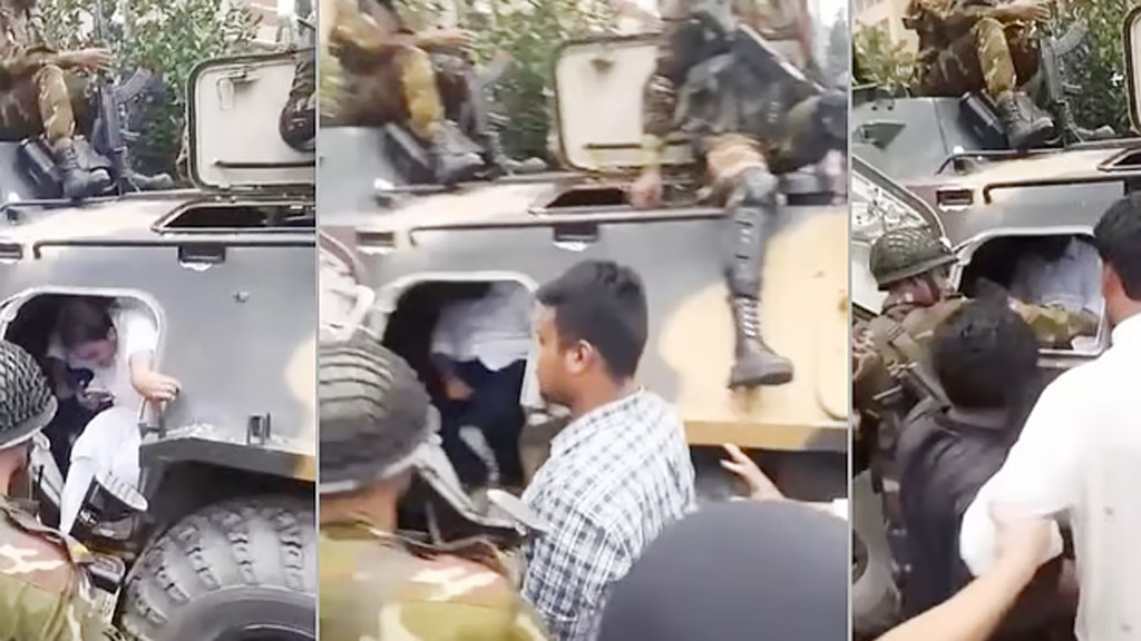 সেনাবাহিনীর সাঁজোয়া যানে গোপালগঞ্জ ছাড়েন সারজিস-হাসনাতরা