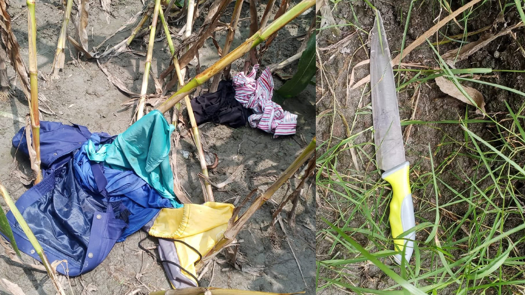 ভুট্টাখেতে ‘পুলিশের পোশাক’, পাশেই পড়ে ছিল ছুরি