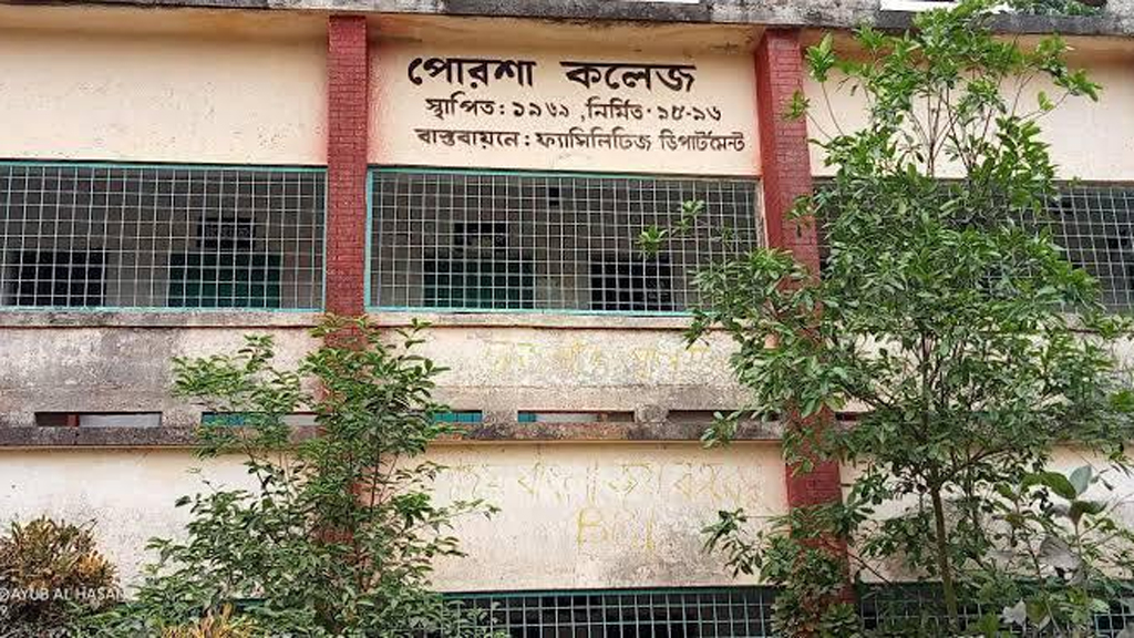 পোরশা সরকারি কলেজ: একসঙ্গে দুই পদে ৩ শিক্ষক