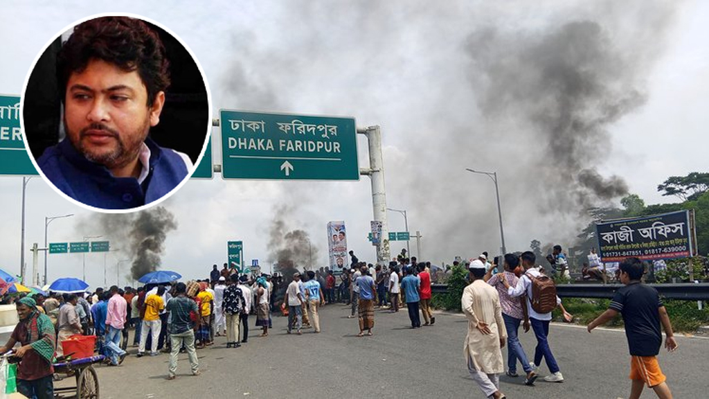 নিক্সন চৌধুরীকে প্রধান আসামি করে ভাঙ্গা থানায় ভাঙচুরের মামলা