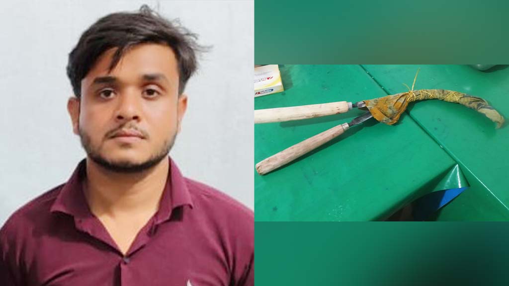 হাসুয়াসহ যুবক গ্রেপ্তার ‘অপরাধ হতে পারে’ সন্দেহে