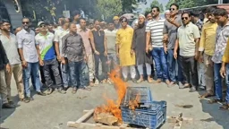 মাগুরায় যুবদল নেতা হত্যার বিচার দাবিতে মাগুরা-ঢাকা মহাসড়ক অবরোধ