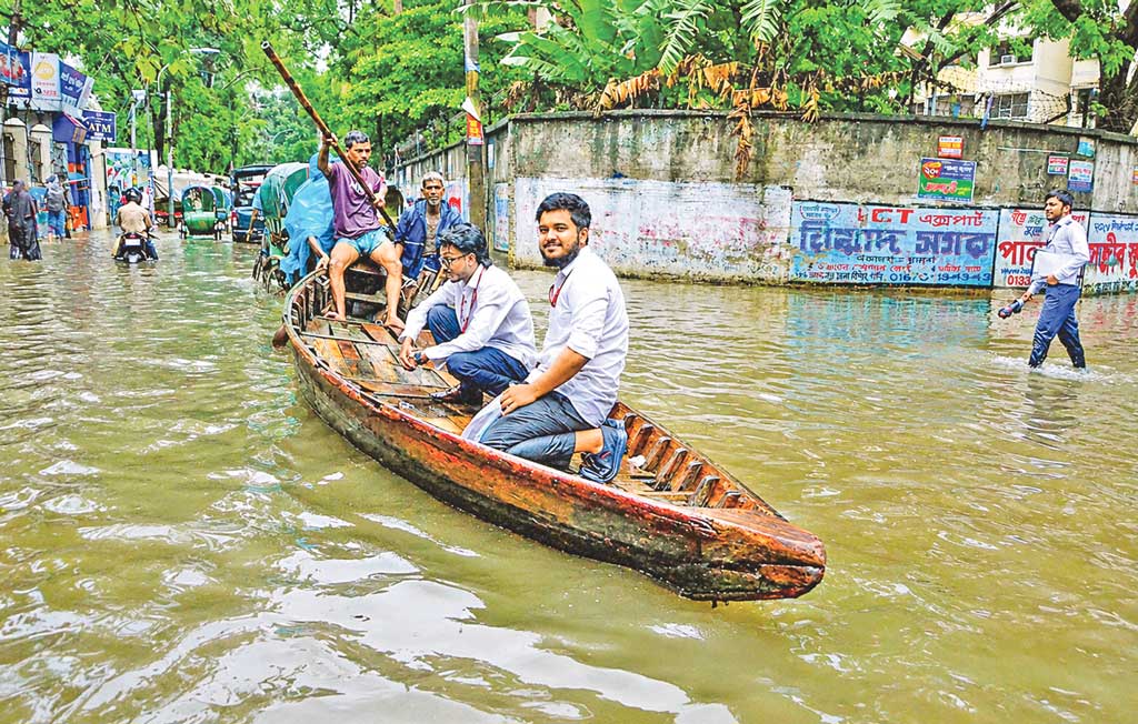 পানিতে ডোবে ঢাকার ১২৯ স্থান