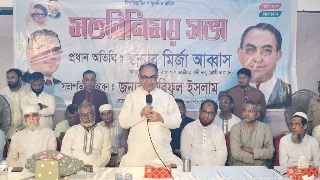 একটি দল ধর্মকে খাটো করে অন্য একটি দেশকে খুশি করার চেষ্টা করছে: মির্জা আব্বাস
