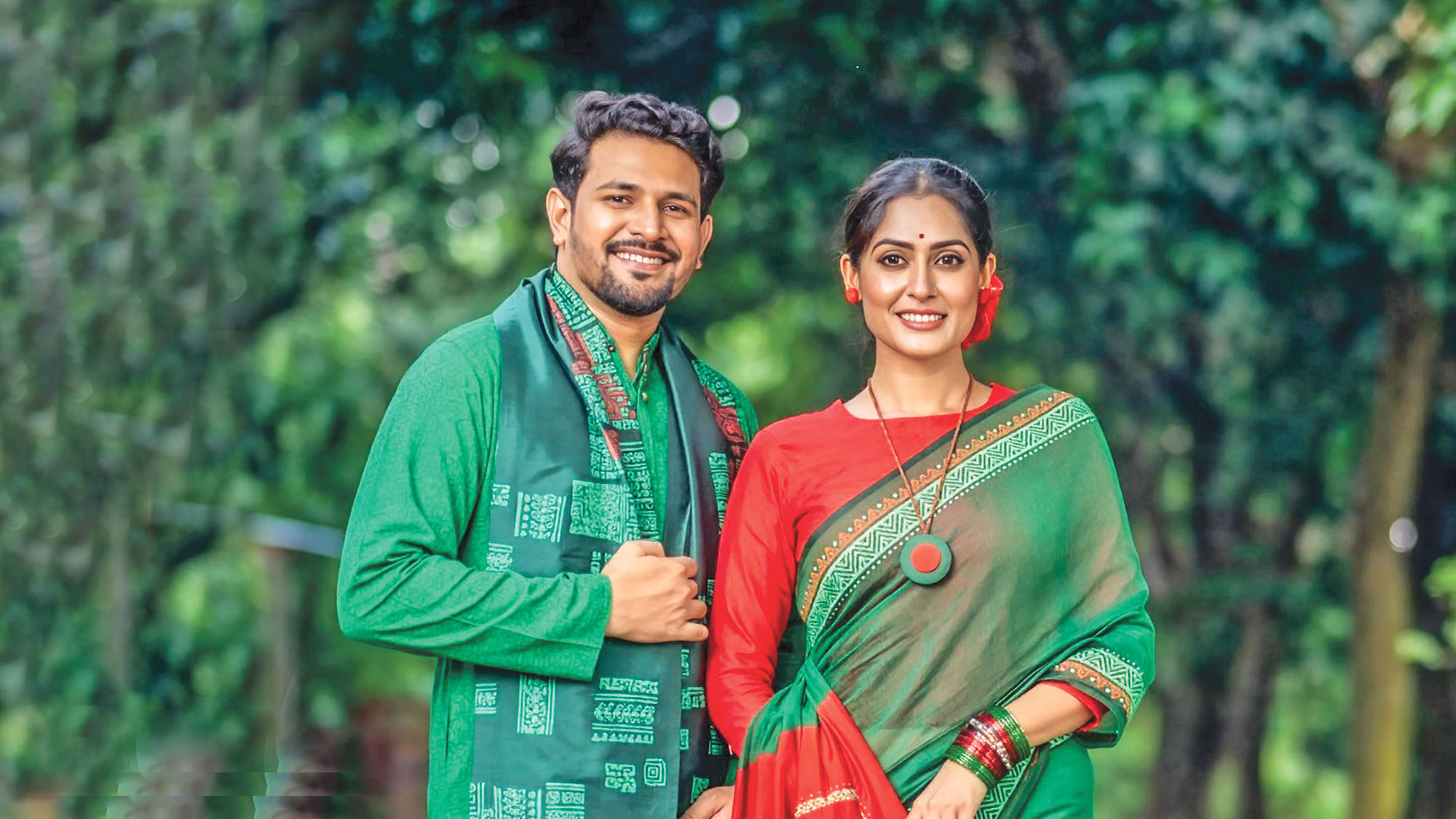 সাজি ভালোবাসার লাল-সবুজে