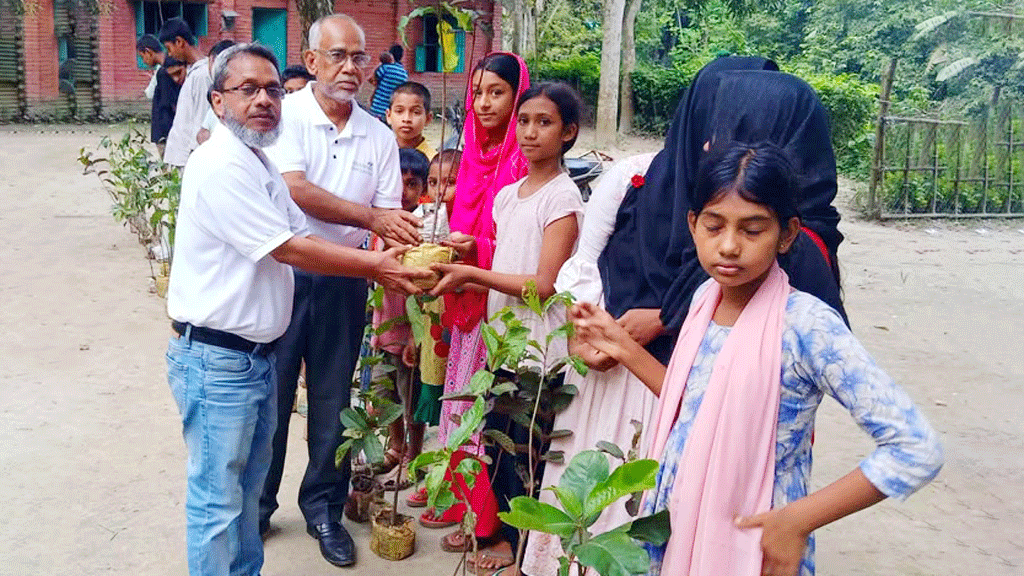 চাটমোহরে গাছের চারা বিতরণ করল অরণ্য বাংলাদেশ