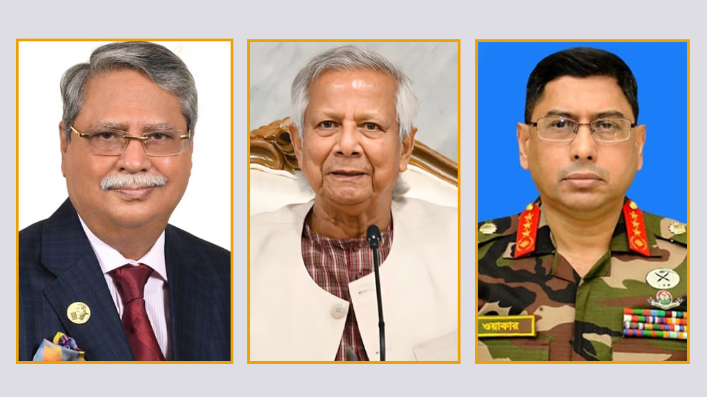 রাষ্ট্রপতি ও প্রধান উপদেষ্টার সঙ্গে সেনাপ্রধানের সাক্ষাৎ