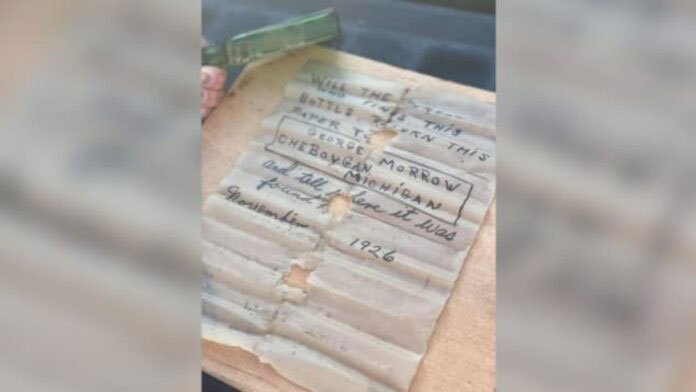 বোতলবন্দী চিঠি এল ৯৫ বছর পর