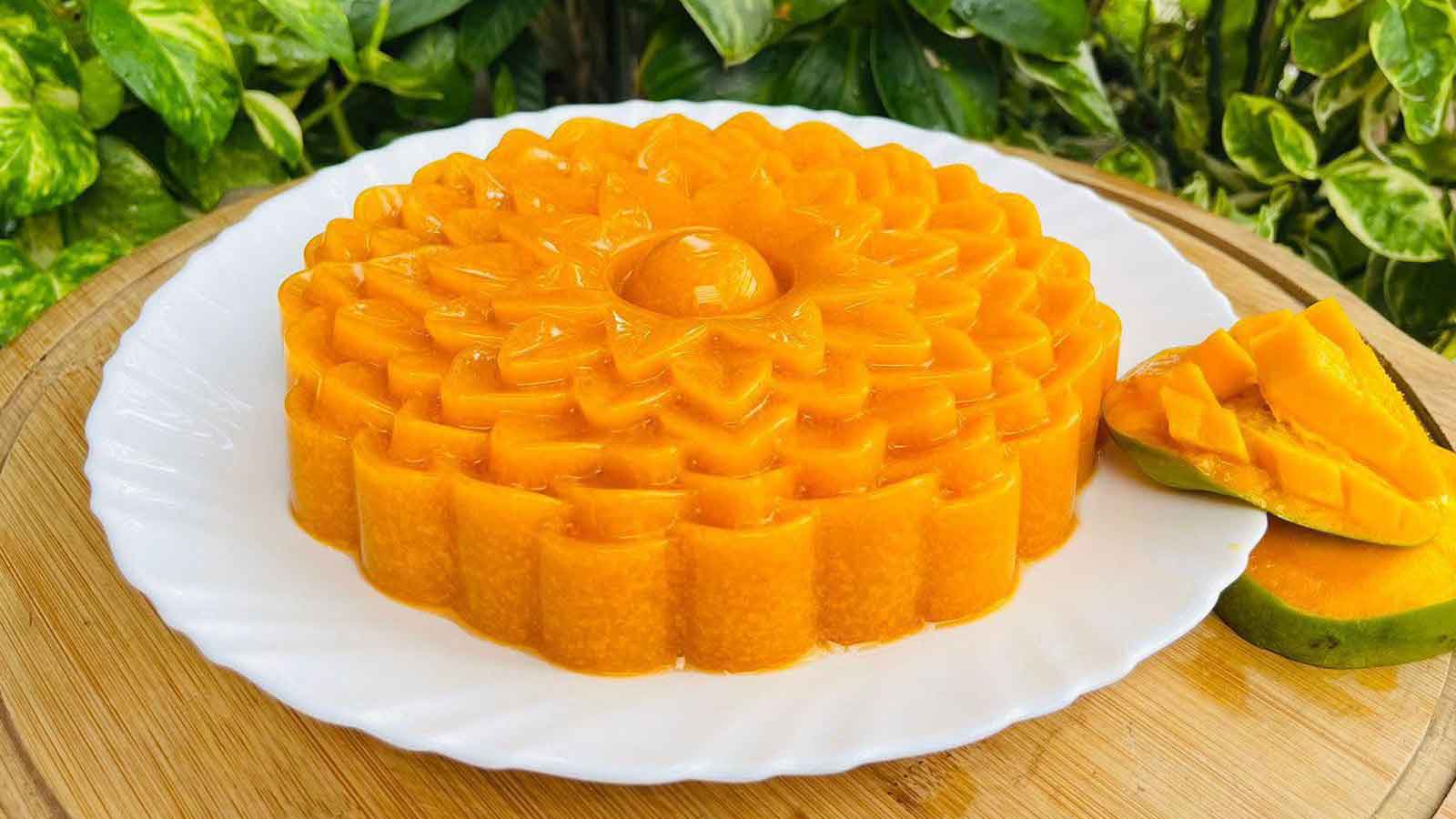 আম দিয়ে ফুল পুডিং