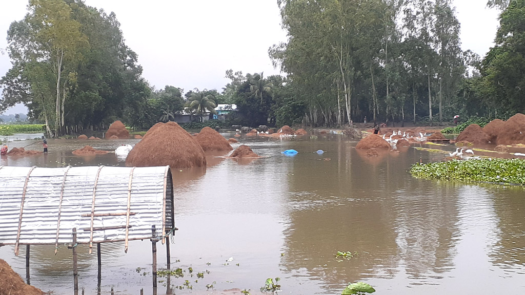 উজানের ঢলে বন্যার আশঙ্কা