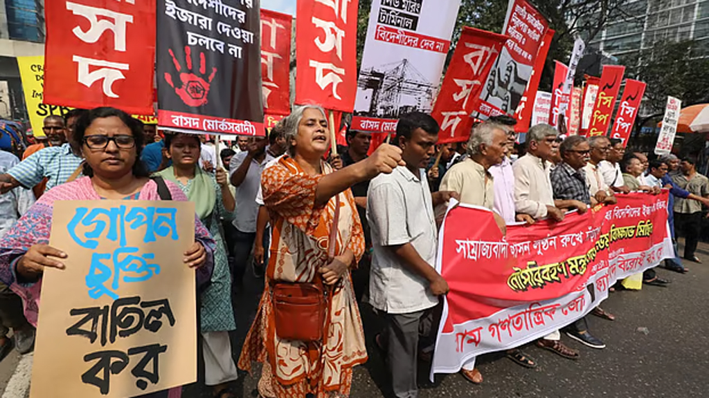 বিদেশিদের বন্দর দেওয়ার সিদ্ধান্ত না পাল্টালে হরতাল ও যমুনা ঘেরাও