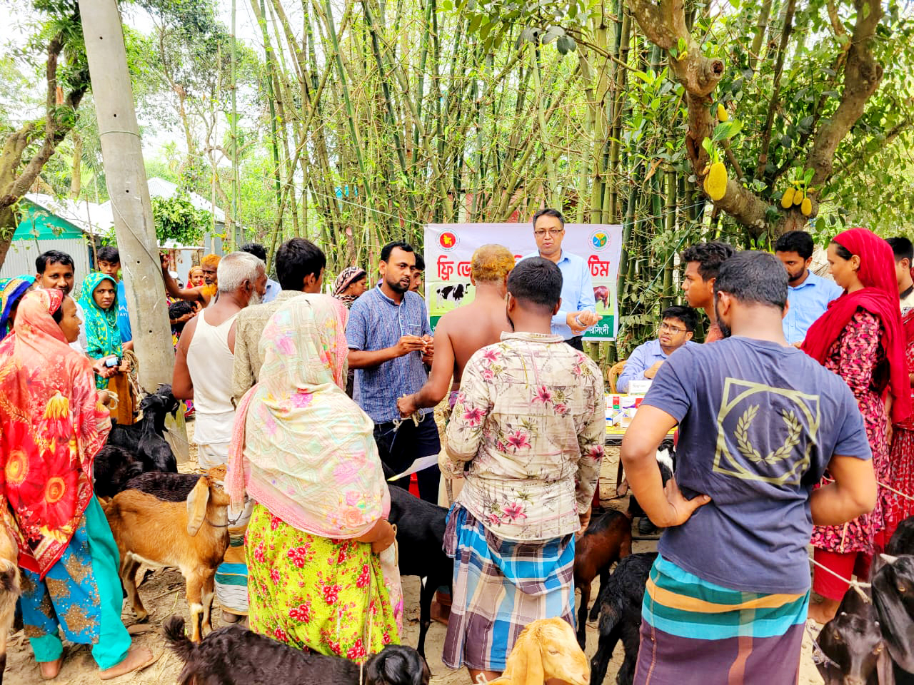শতাধিক ছাগলের মৃত্যু: নরসিংদীর গ্রামে ফ্রি ভেটেরিনারি মেডিকেল ক্যাম্প