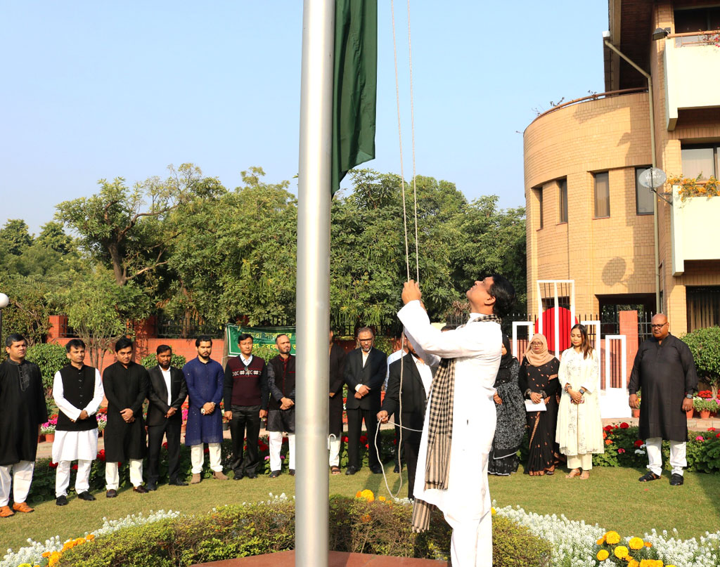 নয়াদিল্লিতে বাংলাদেশ হাইকমিশনে আন্তর্জাতিক মাতৃভাষা দিবস পালন