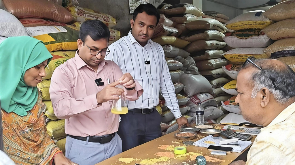 বগুড়ায় মুগডালে ক্ষতিকর রং, ৪ দোকানিকে লাখ টাকা জরিমানা