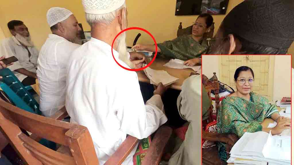 খাজনা কমাতে ঘুষ গ্রহণ ইউনিয়ন সহকারী ভূমি কর্মকর্তার, ভিডিও ভাইরাল