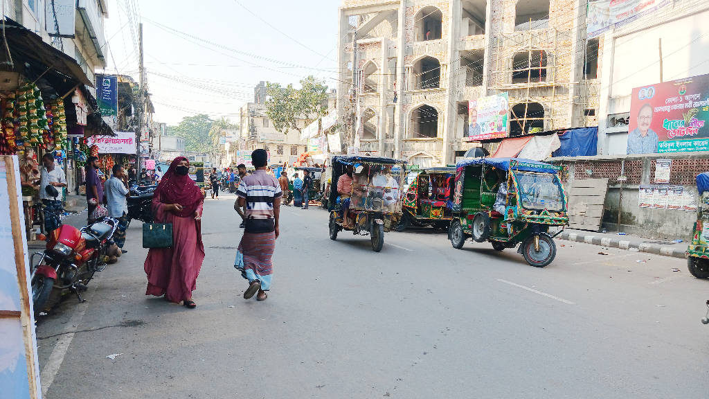 যানজটমুক্ত নতুন বাজার, বদলে যাচ্ছে ভোলা পৌরসভার দৃশ্যপট