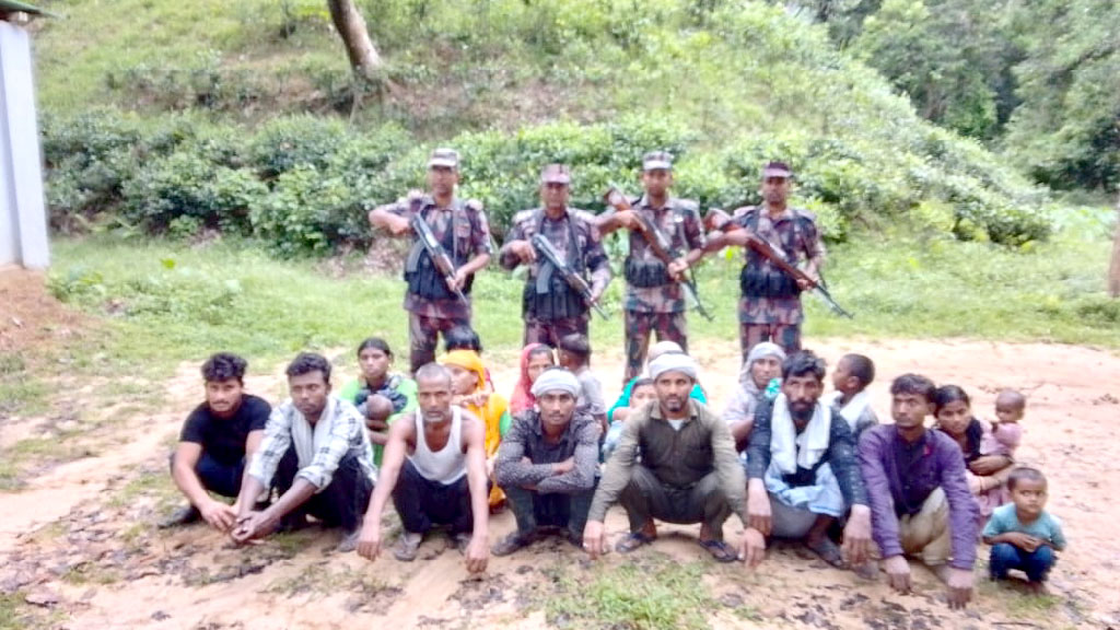কমলগঞ্জ সীমান্তে ২১ জনকে পুশ ইন বিএসএফের