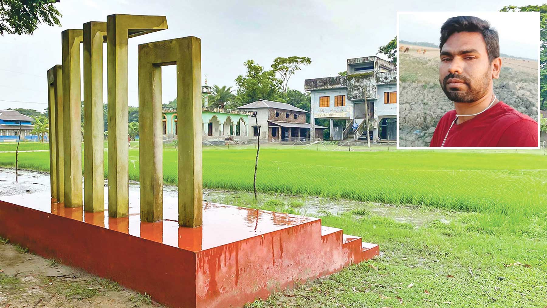 বরগুনায় মাদ্রাসার মাঠ দখল করে বীজতলা