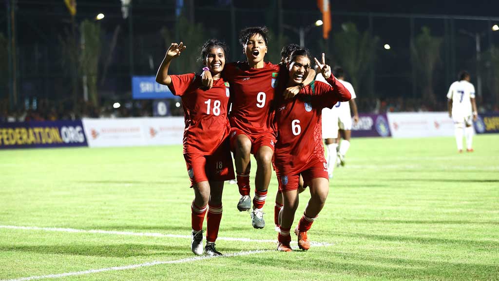শ্রীলঙ্কাকে ৫ গোলে হারিয়ে শিরোপার আরও কাছে বাংলাদেশ