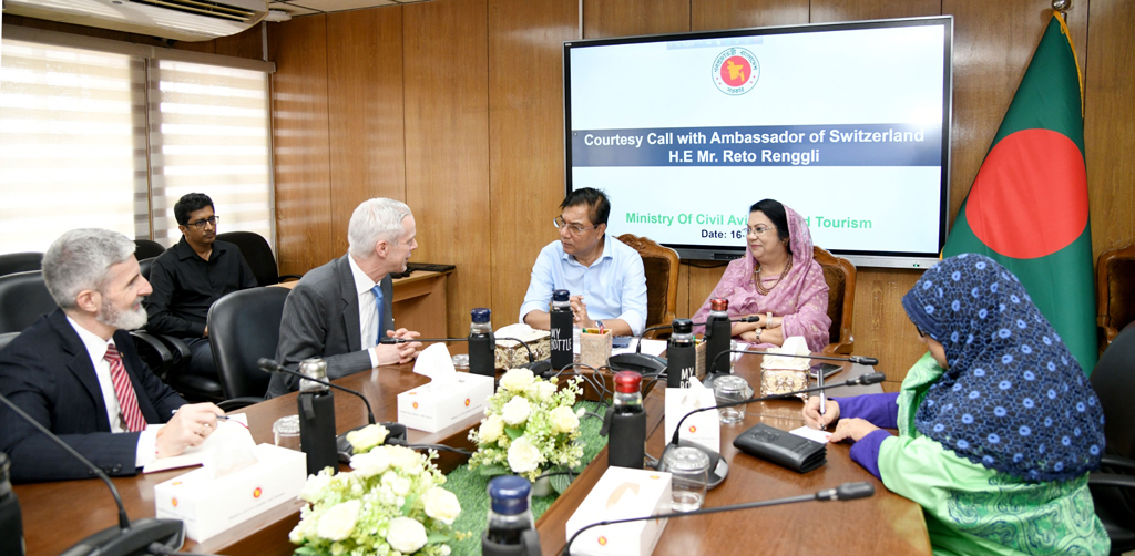 শাহজালাল বিমানবন্দরের গ্রাউন্ড হ্যান্ডলিংয়ে আগ্রহ সুইসপোর্টের