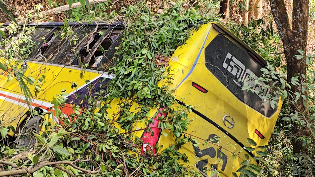 বান্দরবানে পর্যটকবাহী বাস পড়ল খাদে, আহত ২০